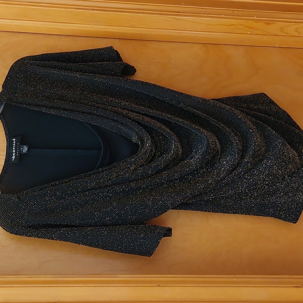 Black and Gold Sparkly Blouse